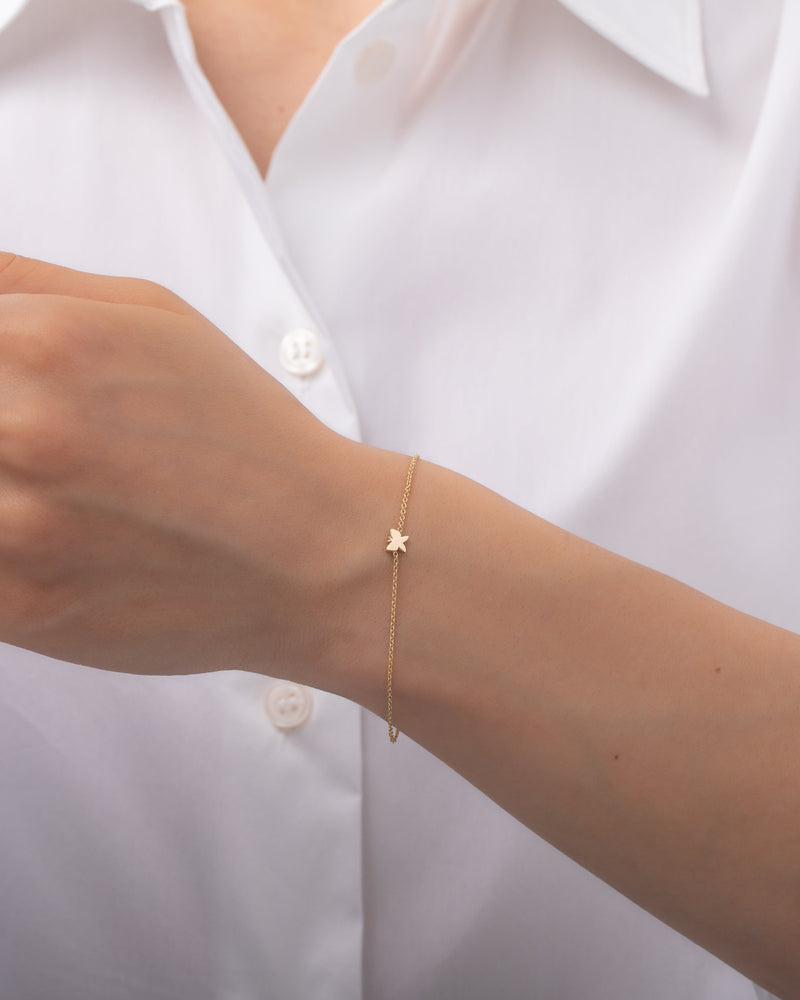 14k Gold Tiny Butterfly Bracelet