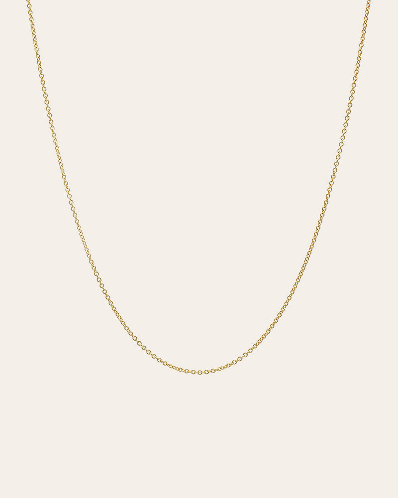 14k Gold Cable Link Chain Necklace