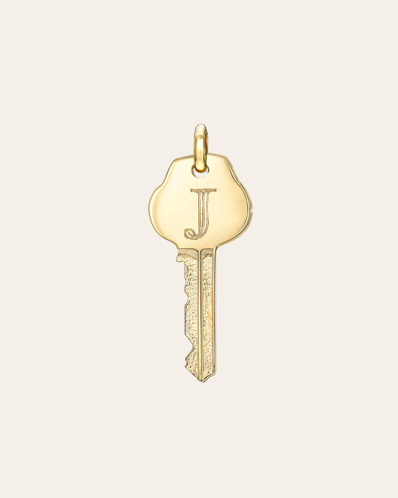 14k Gold Key Pendant