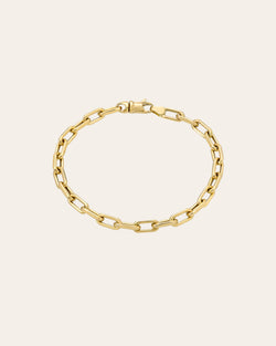 14k Gold Large Open Link Chain Anklet