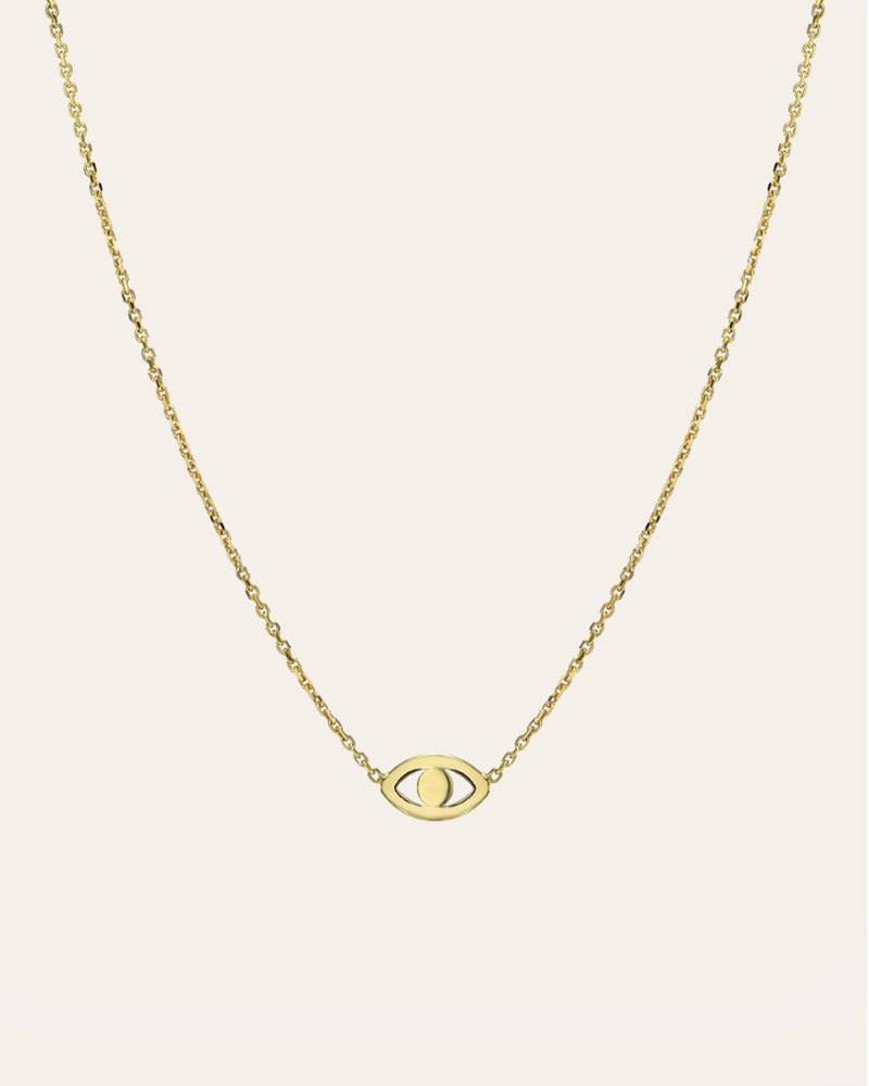 Kids 14k Gold Mini Evil Eye Necklace