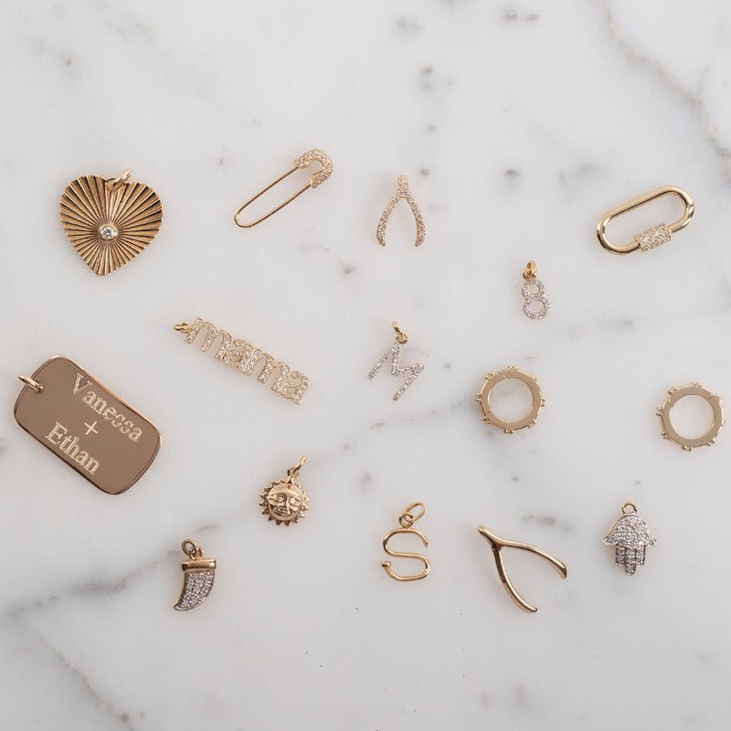 14k Gold Sun Pendant