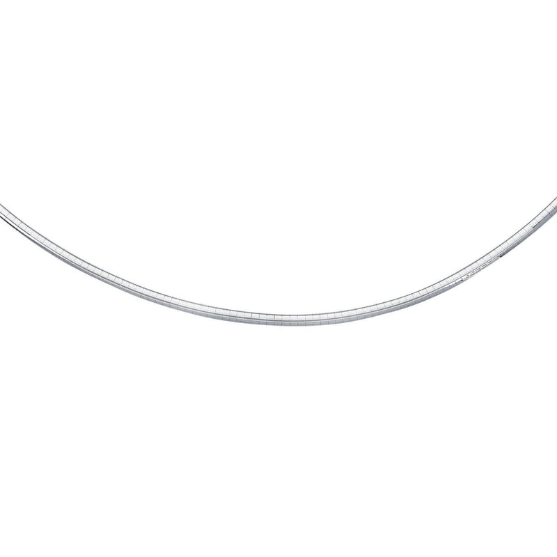 Sterling Silver Classic Omega Chain Necklace (3.0mm)