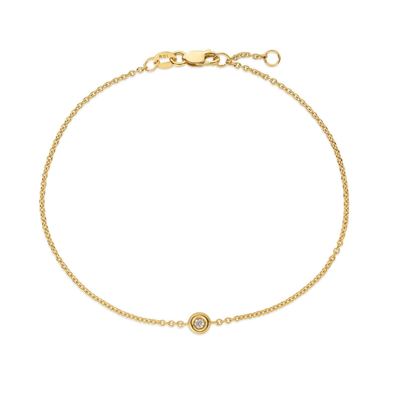 14K Yellow Gold Solo Diamond Bracelet