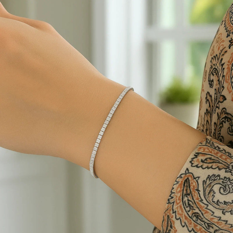 14K White Gold Mini Glacier Bracelet (2.10 mm)