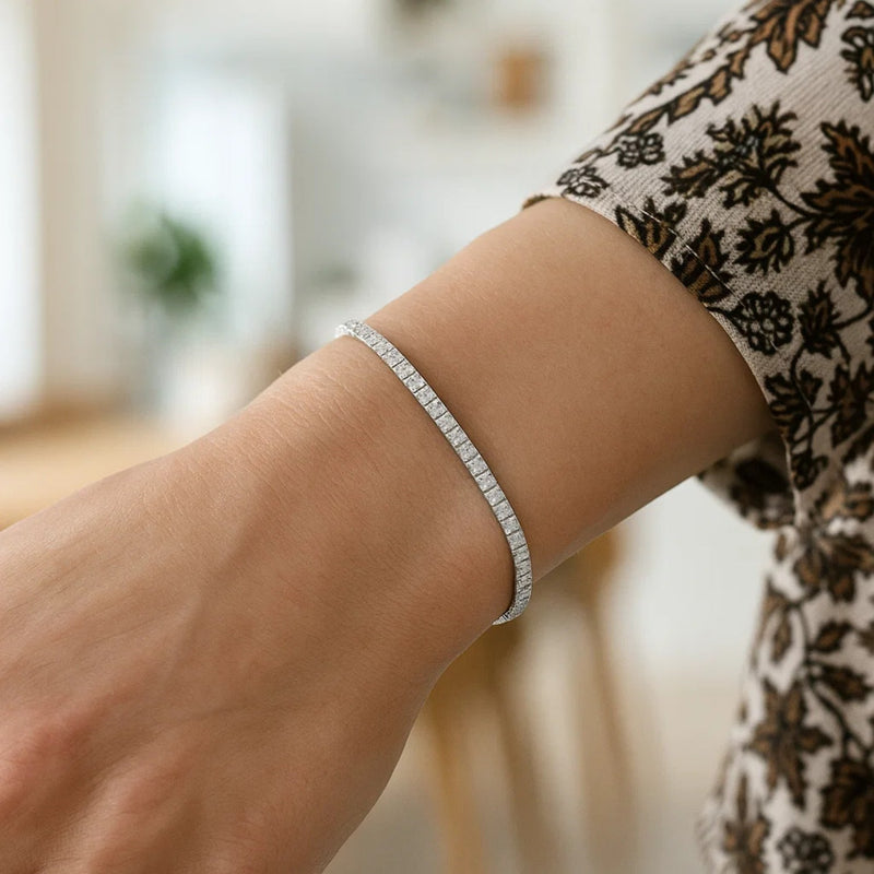 14K White Gold Mini Glacier Bracelet (2.10 mm)