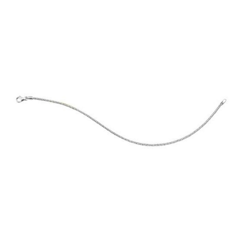 14K White Gold Diamond Cut Sparkle Spring Bracelet (1.70 mm)