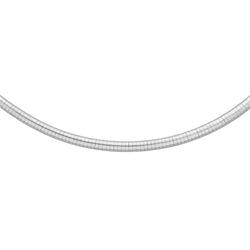 Sterling Silver Classic Omega Chain Necklace (6.0mm)