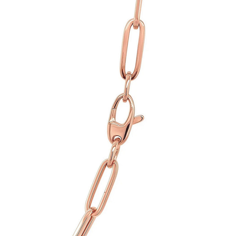 14K Rose Gold Wide Paperclip Chain (6.10 mm)