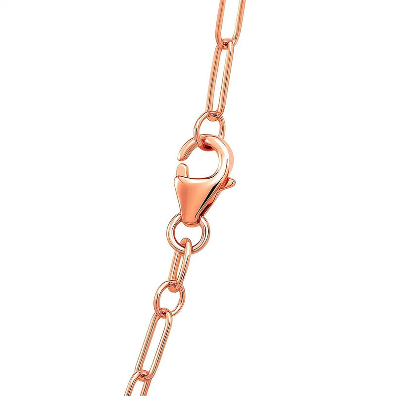 14K Rose Gold Fine Paperclip Chain (1.50 mm)