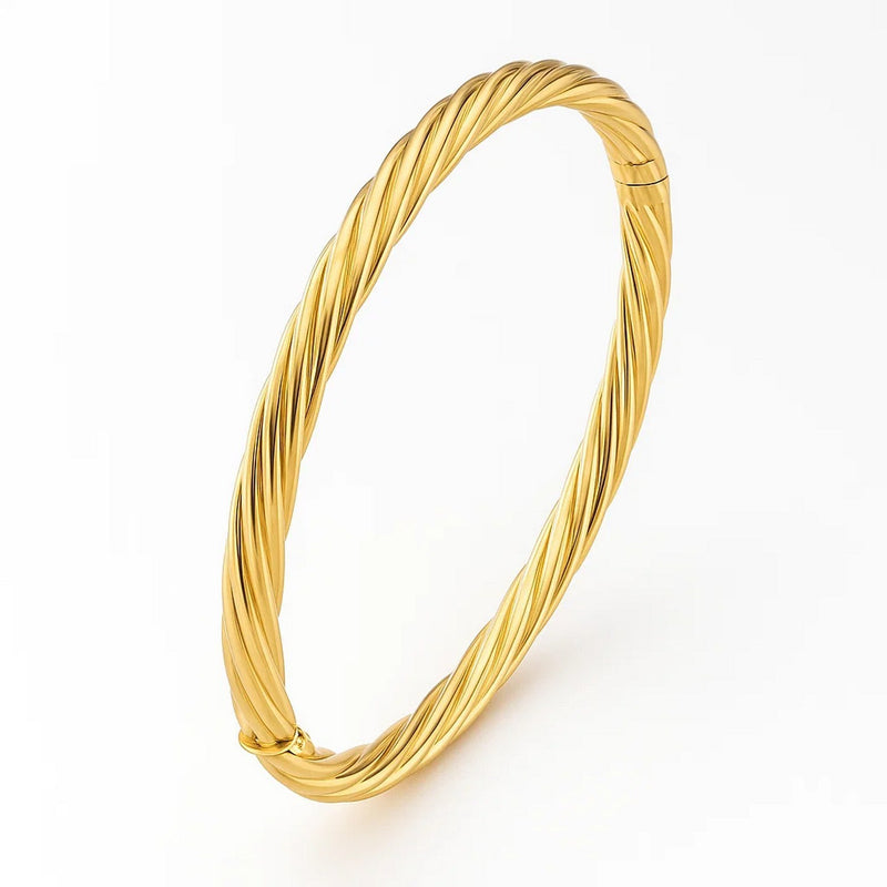 14k Yellow Gold Twist Bangle (5.30 mm)
