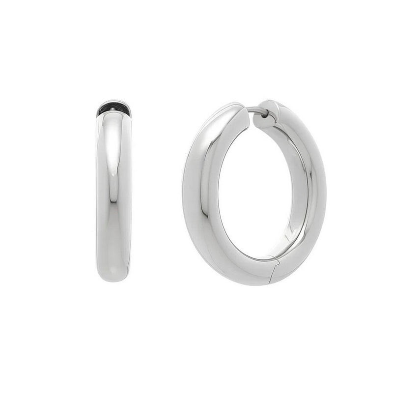 Sterling Silver Round Hoop Earrings