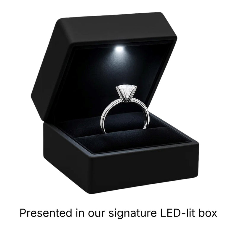 1 Carat Round Lab Grown IGI G/VS1 Diamond Solitaire Ring in Sterling Silver