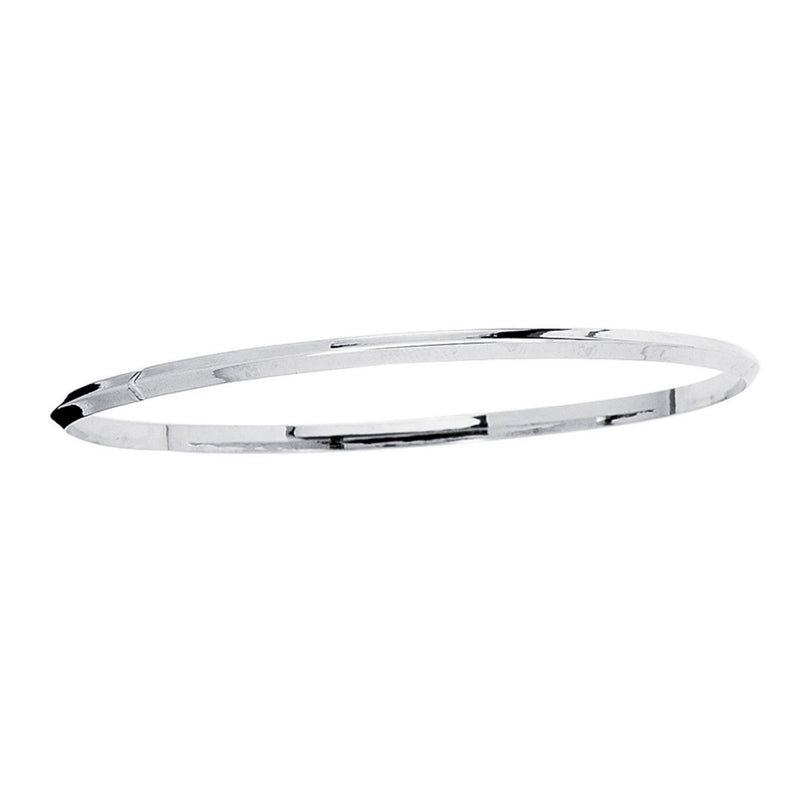 14K White Gold Knife Edge Bangle