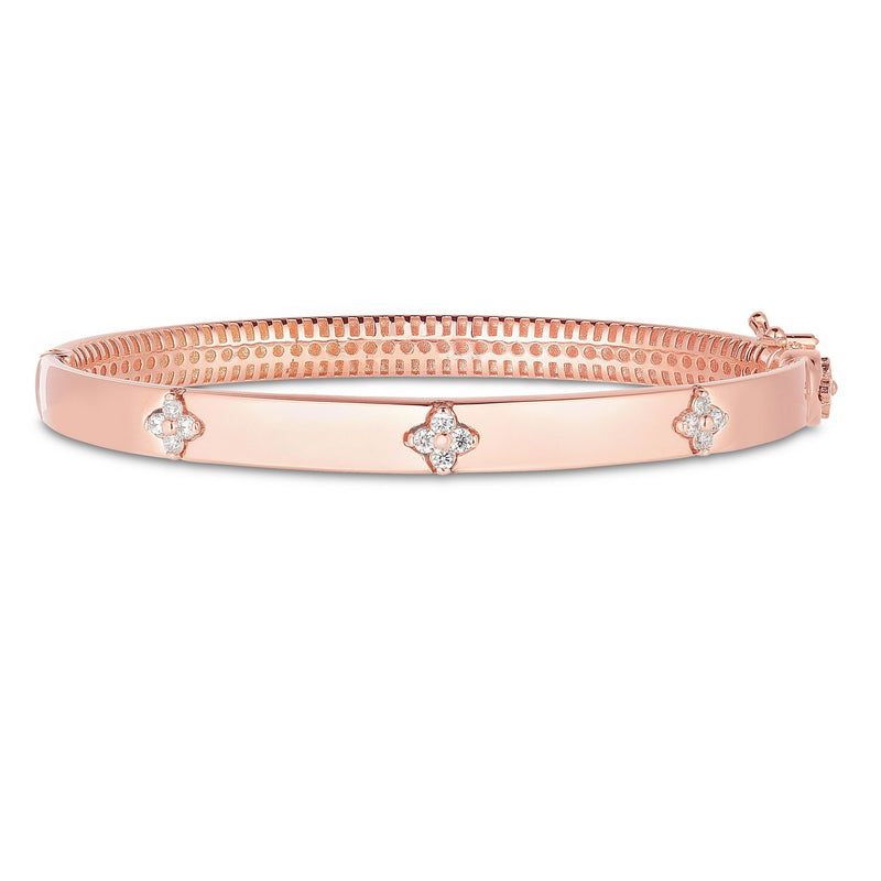 14k Rose Gold Trilogy Diamond Bangle (5.40 mm)