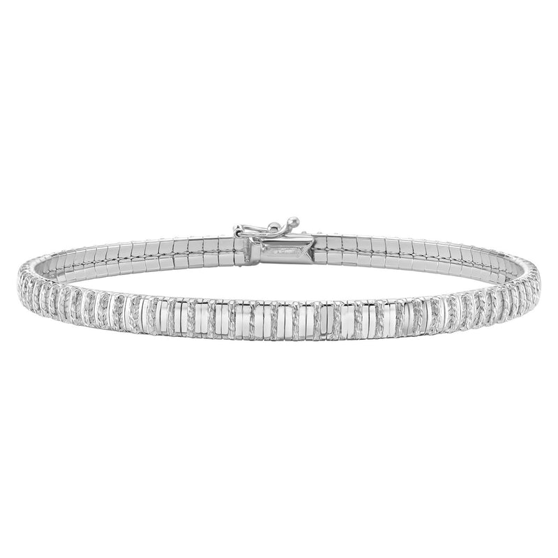 14K White Gold Mini Diamante Bracelet (4.00 mm)