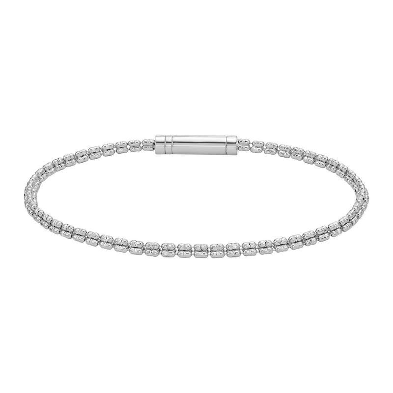 14K White Gold Fancy Ice Chain Bracelet (2.70 mm)