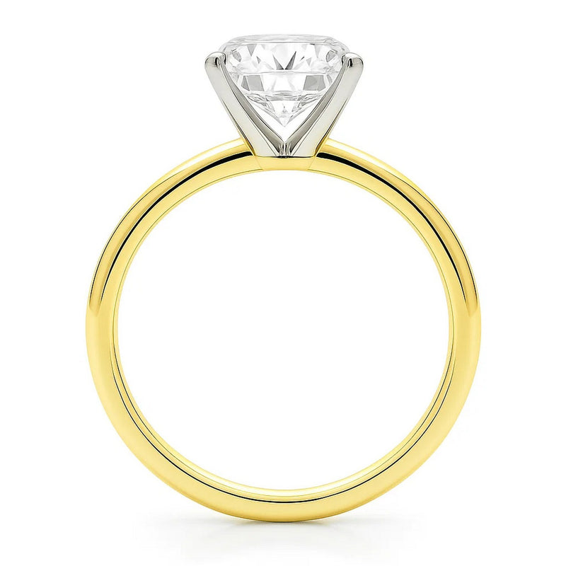 5 Carat Radiant Lab Grown IGI G/VS1 Diamond Solitaire Ring in 10K Yellow Gold