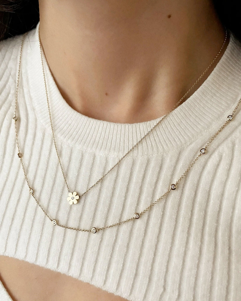 Diamond Station Necklace