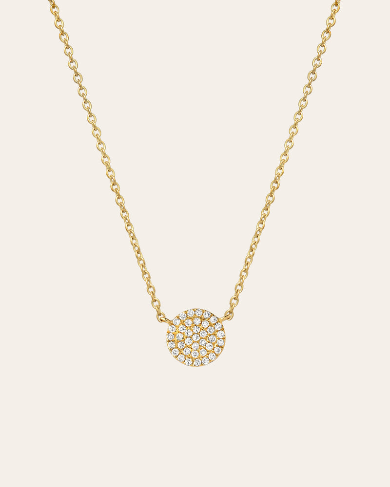 Diamond Disc Necklace