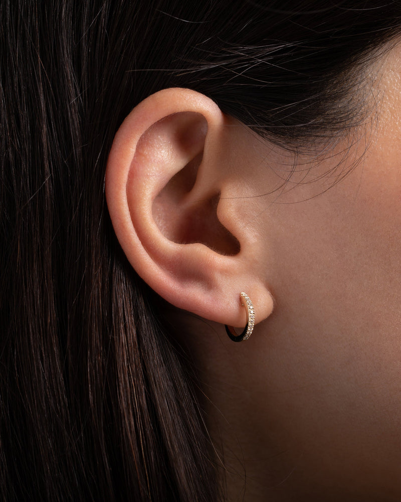 Diamond Huggie Earrings