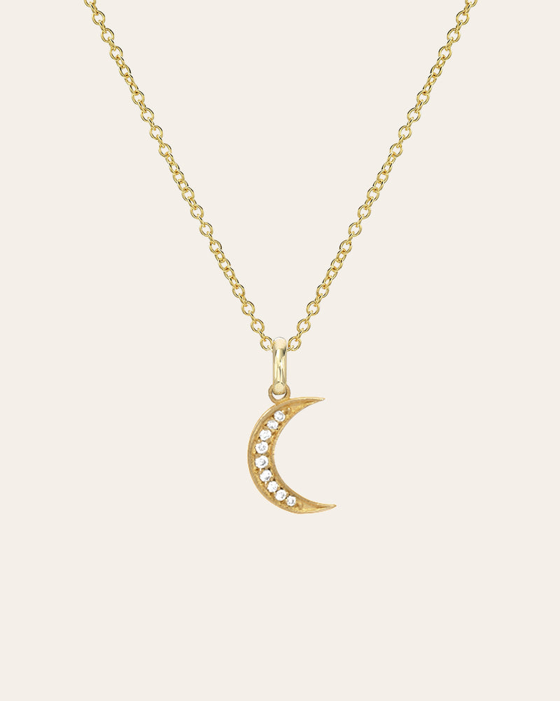 Diamond Moon Necklace