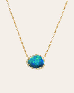 Diamond Opal Necklace