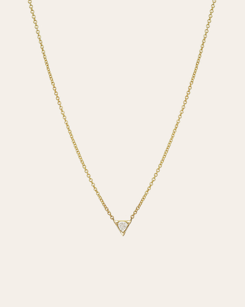 Diamond Trillion Necklace