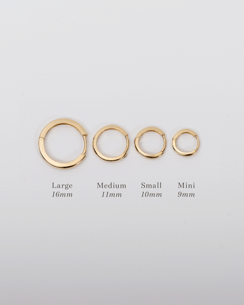 14K Gold Large Huggie Earrings