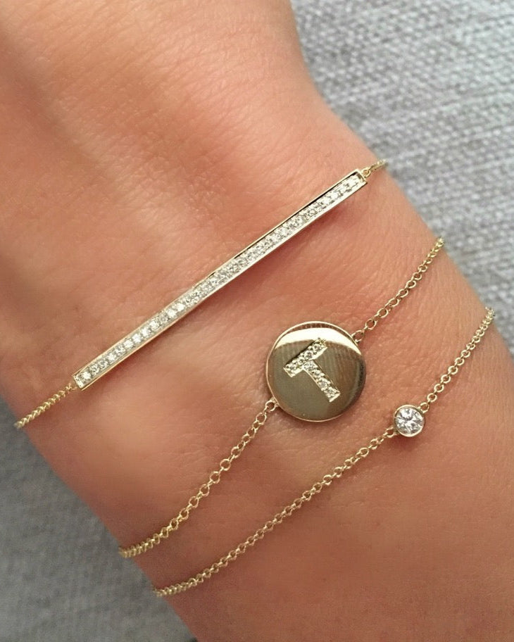 Small Bezel Diamond Bracelet