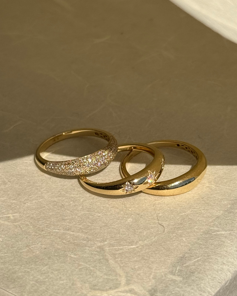 Diamond Pave Dome Ring