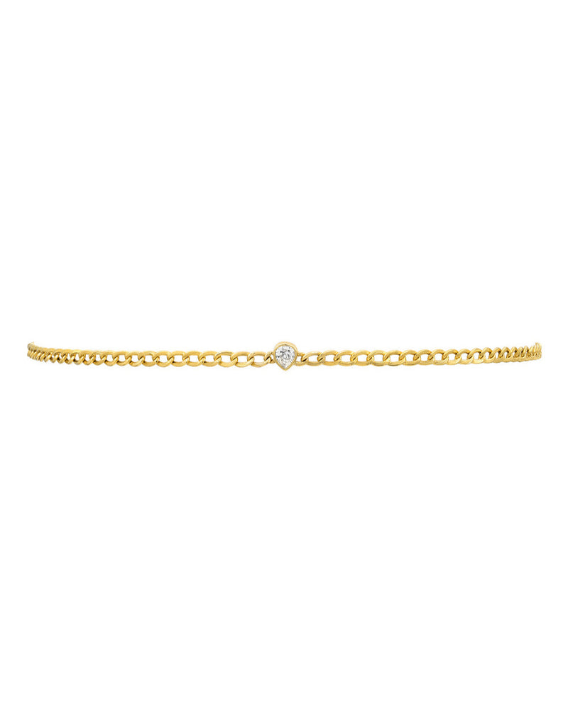 Cuban Link Pear Diamond Choker