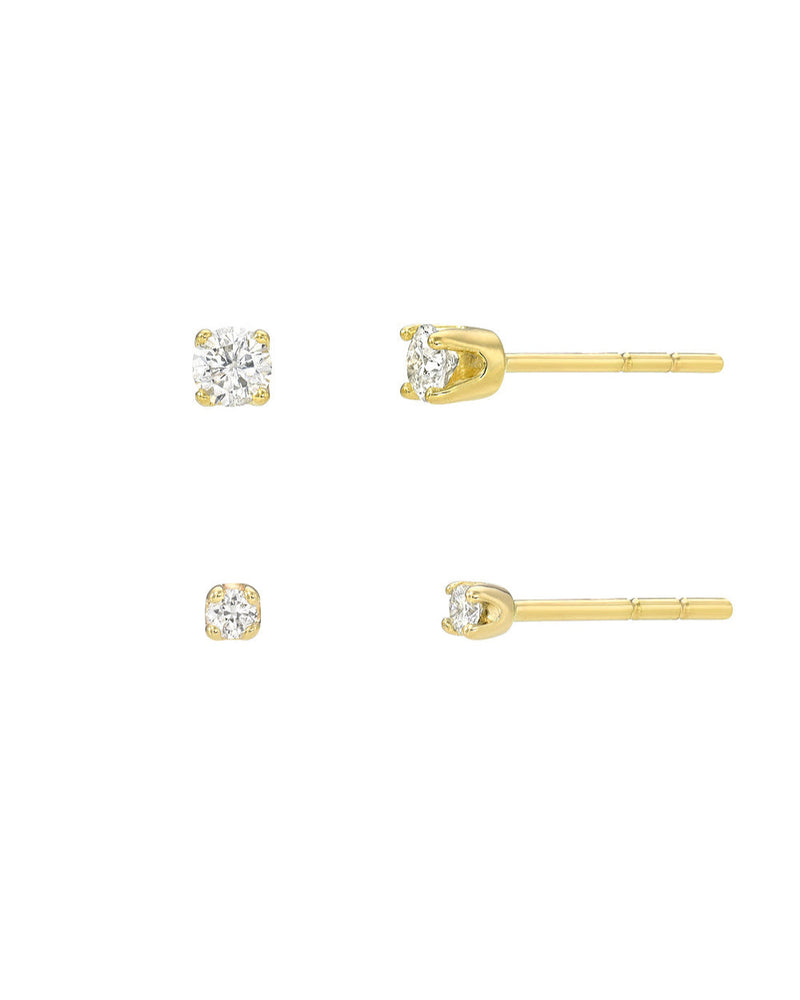 4 Prong Diamond Stud Earrings
