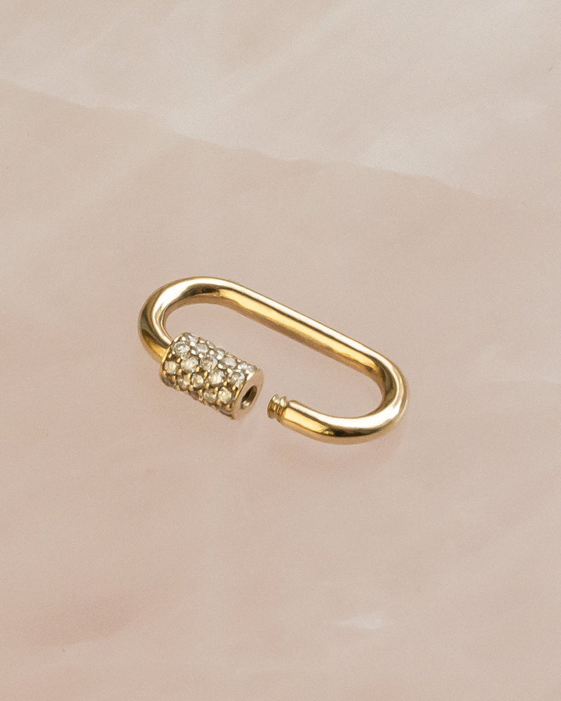 14k Gold Gemstone Carabiner