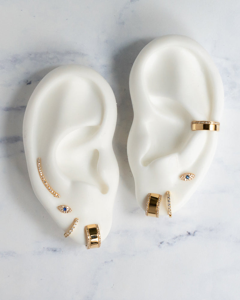 Diamond Huggie Earrings