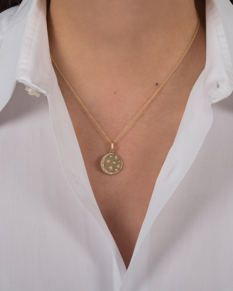 14K Diamond Celestial Necklace
