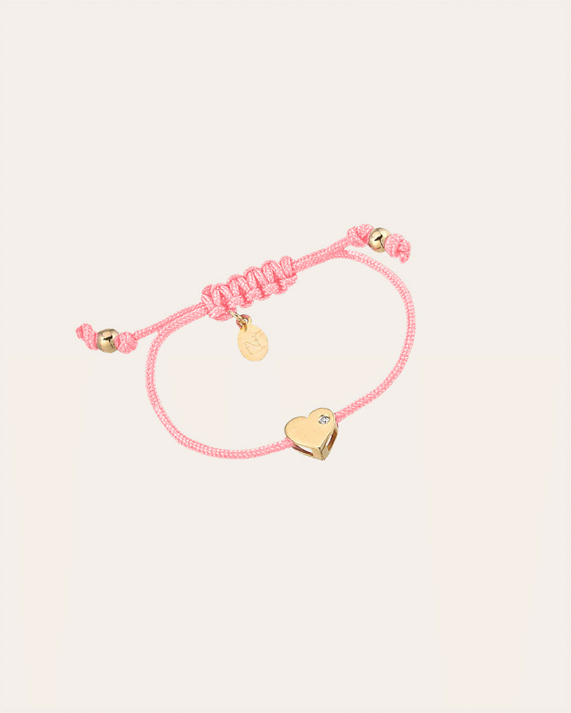 Kids Heart with Diamond Fortune Bracelet
