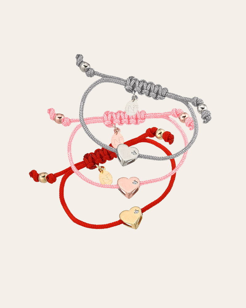 Kids Heart with Diamond Fortune Bracelet