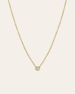 Kids Mini Bezel Diamond Necklace