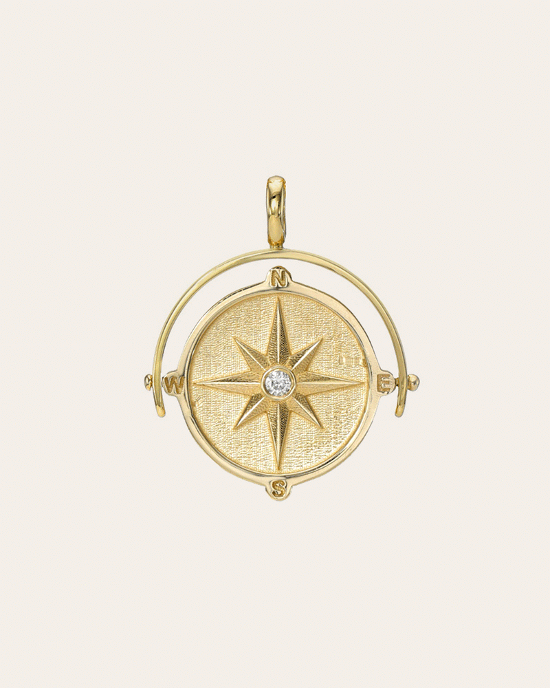 Spinner Compass Medallion Pendant