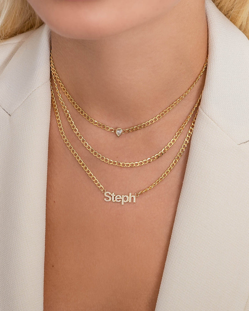 Cuban Link Pear Diamond Choker