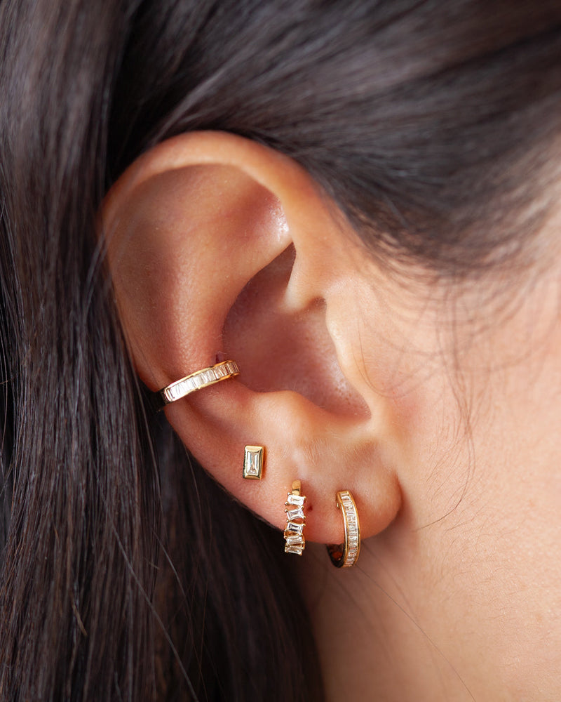 Diamond Baguette Stud Earrings