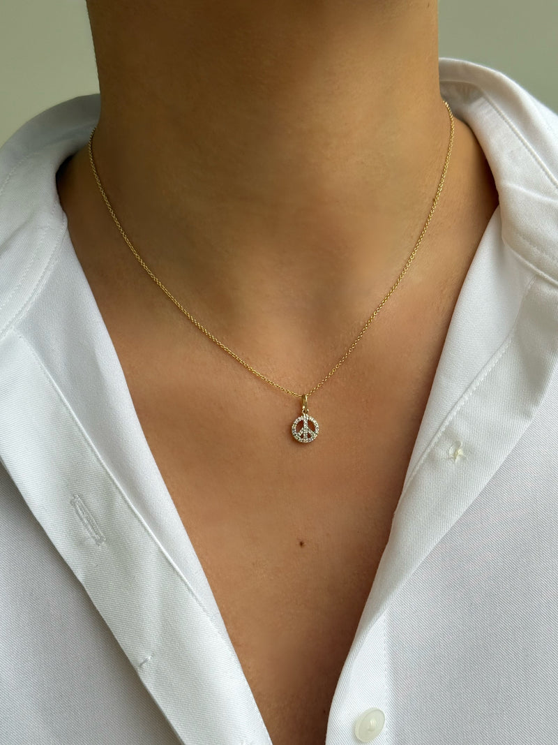 Diamond Peace Pendant