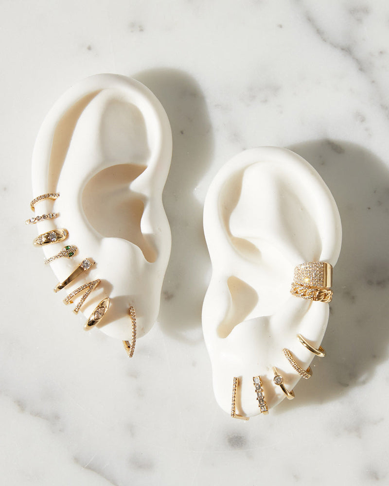 Diamond Bezel Hoop Earrings