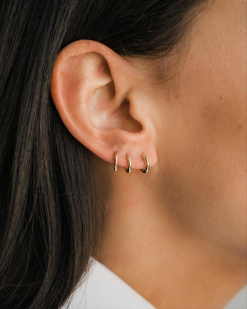 14k Gold Mini Huggie Earrings